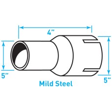 Truck Exhaust Coupler Single 16g, Mild Steel - 5"